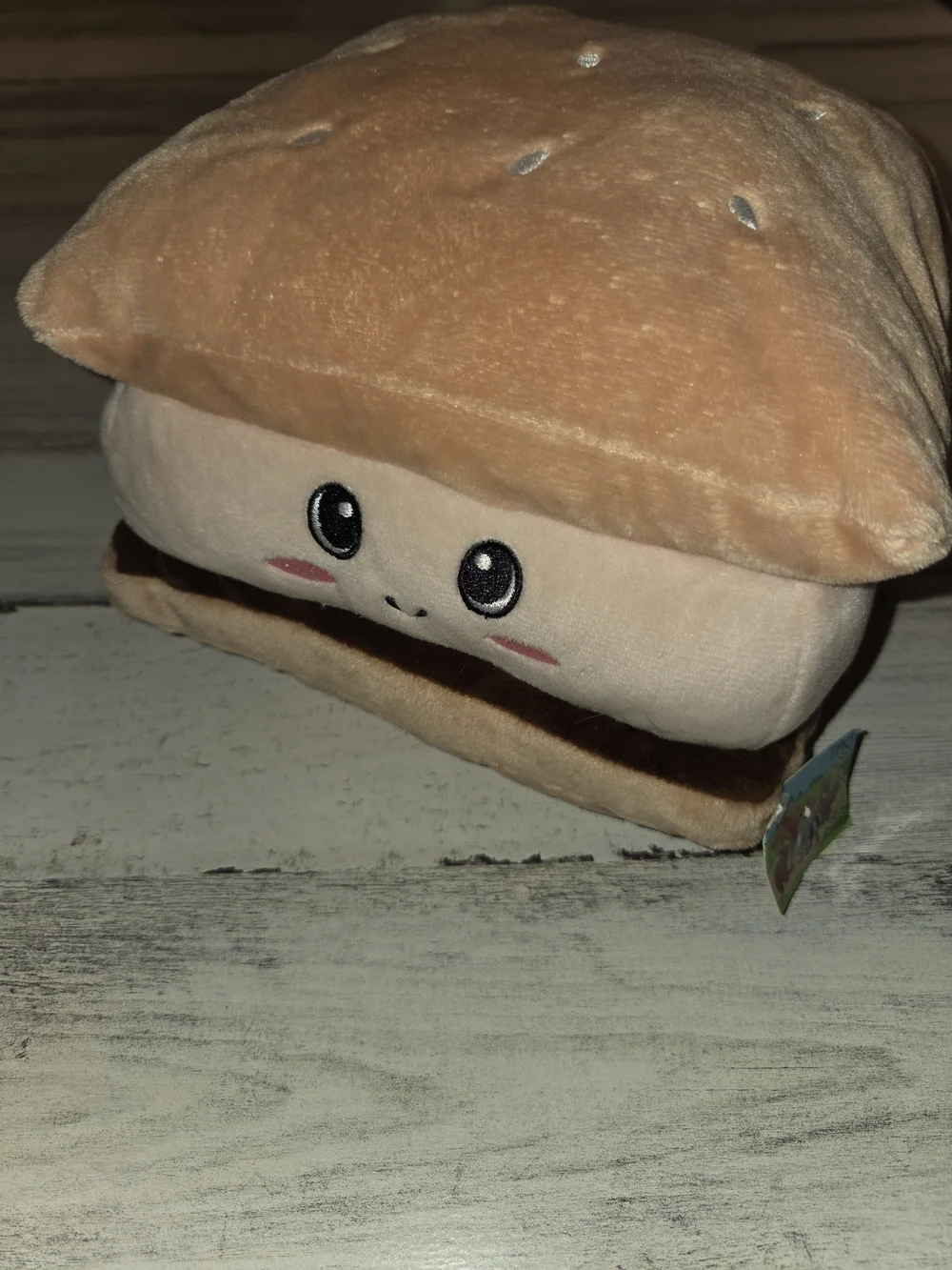 New TAG S'Mores Pillow ALEXON Plush Sandwich Stuffed Toy Campfire Marshmallow